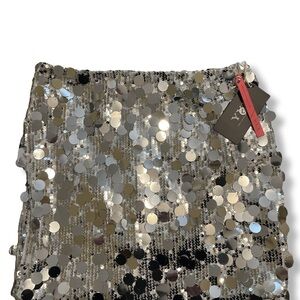 YYA Silver Sequin Skirt